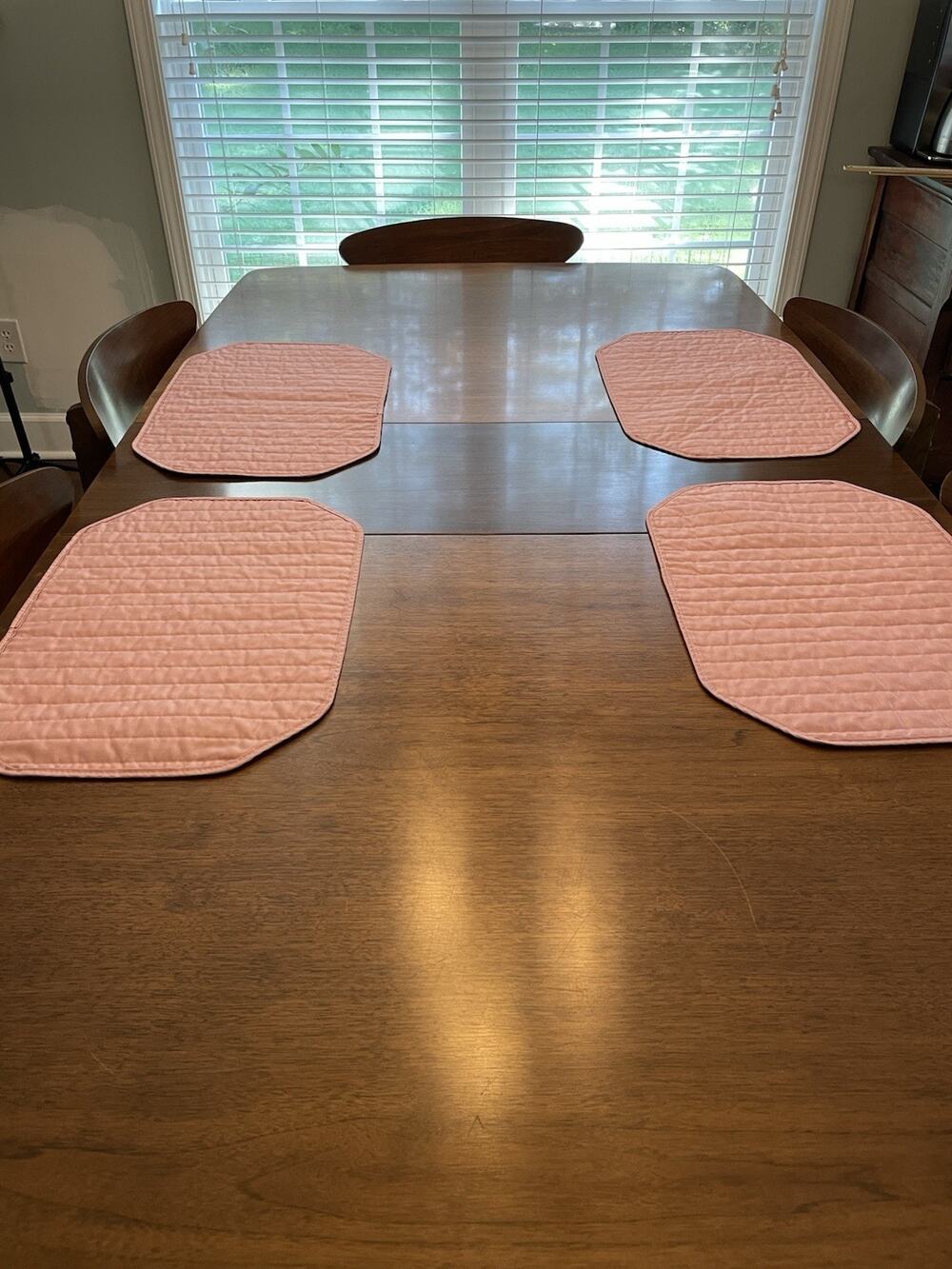 Grandma Core:Vintage 80s -90's Mauve (Pink) quilted Placemats Set Of 4